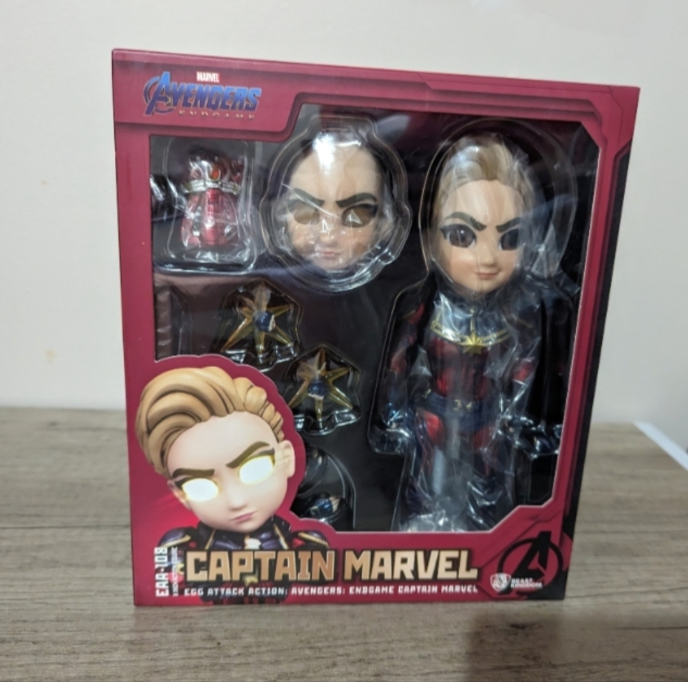 Beast Kingdom Captain Marvel Egg Attack EAA-108 NIB Avengers Endgame Figure Set!